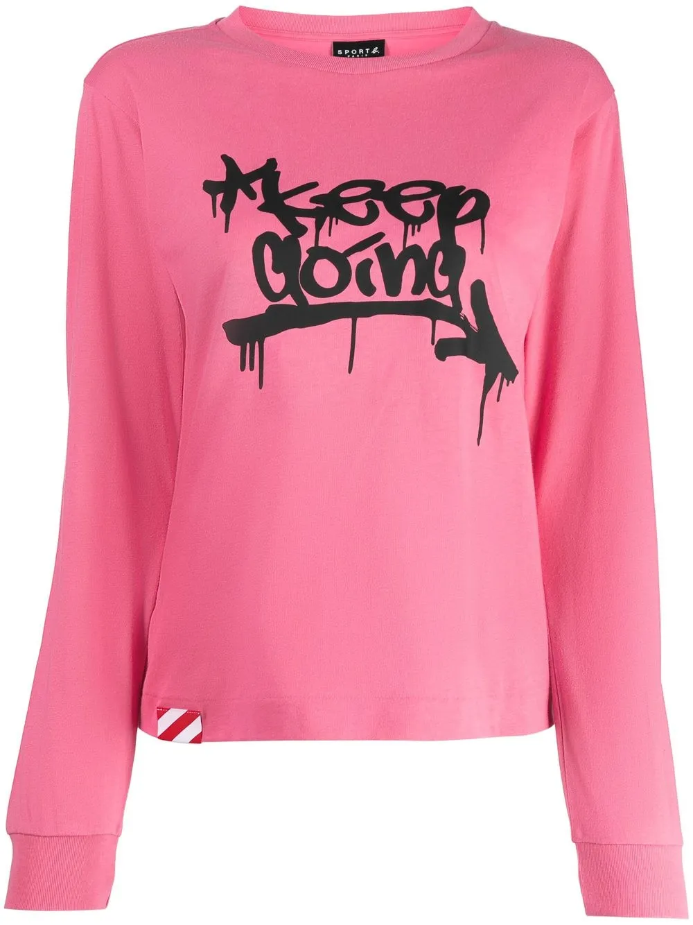 

SPORT b. by agnès b. graphic-print long-sleeve T-shirt - Pink