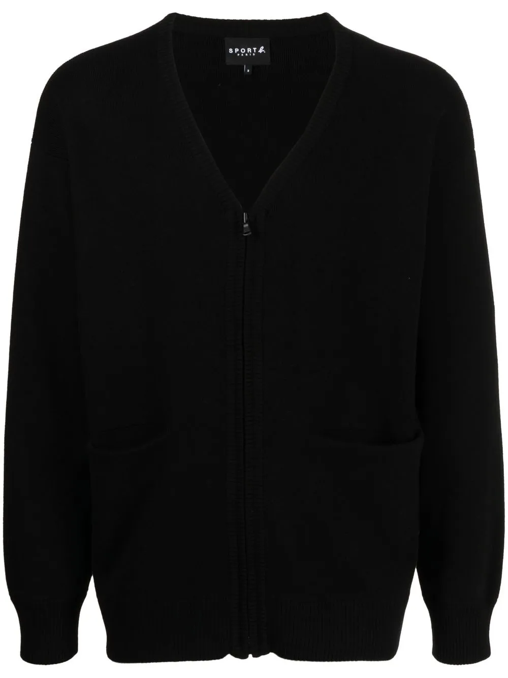 

SPORT b. by agnès b. zip-front knitted cardigan - Black