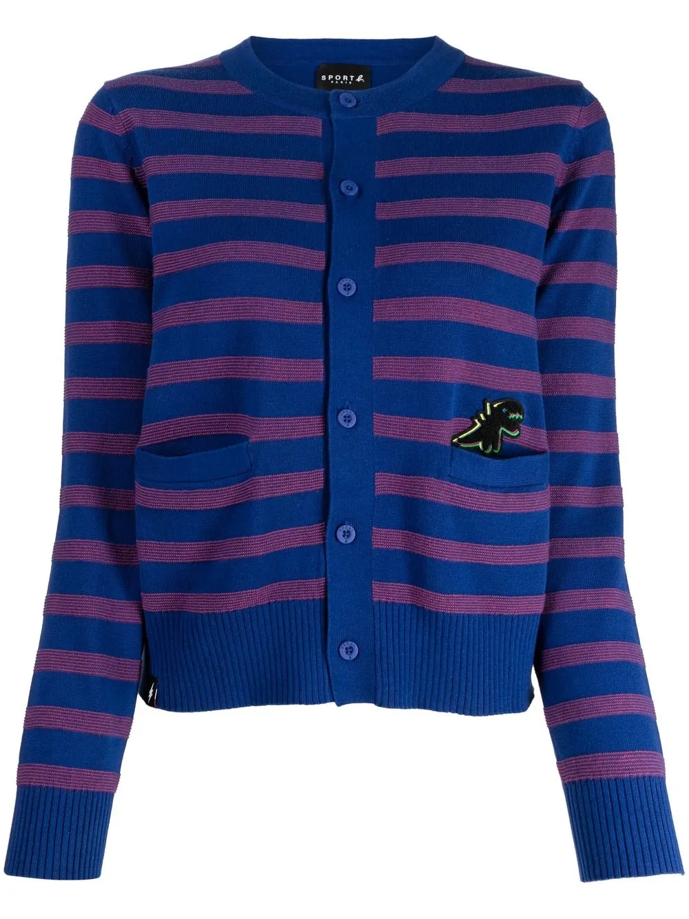 

SPORT b. by agnès b. striped knit cardigan - Blue