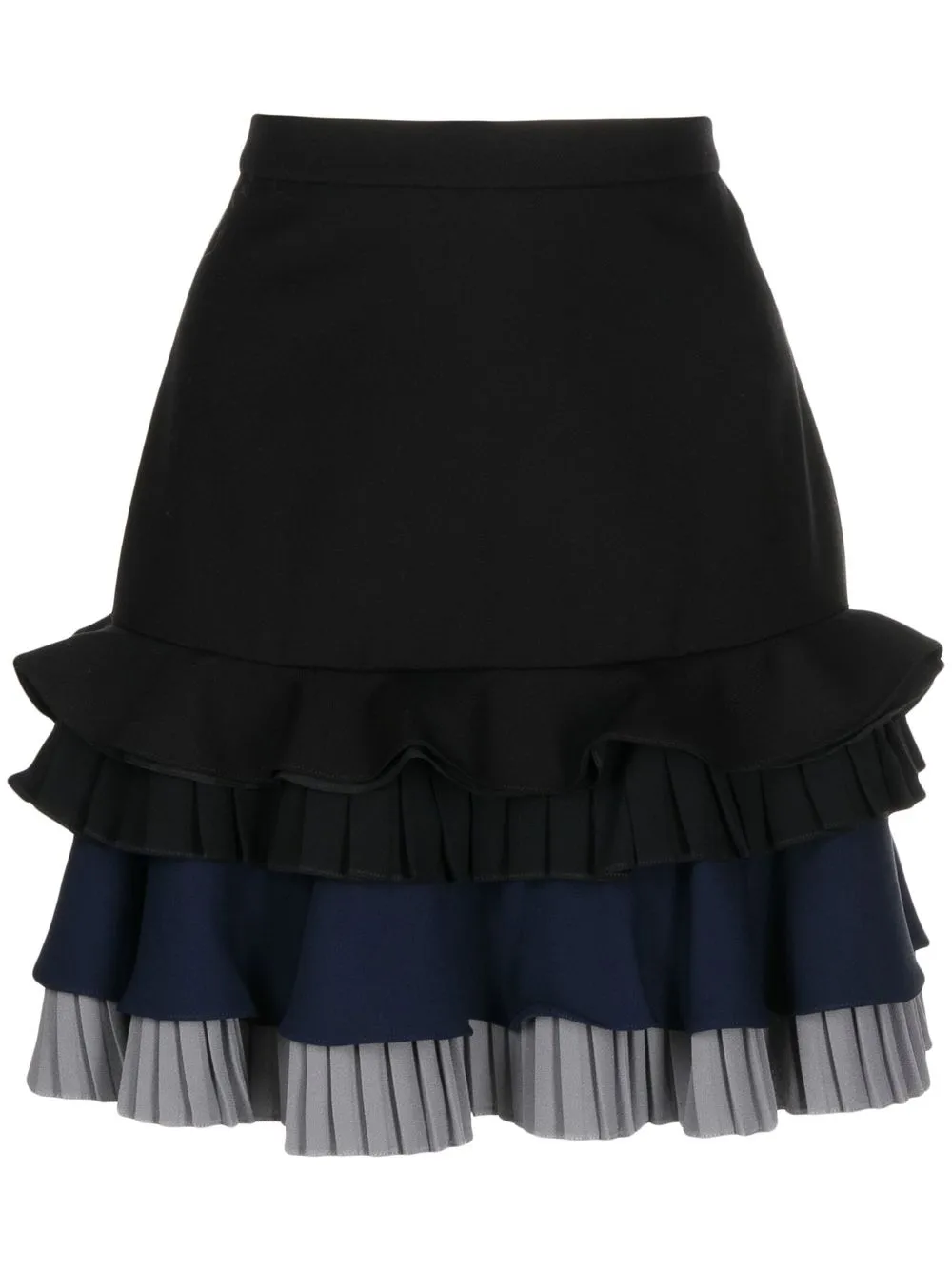 

Ports 1961 tiered pleated skirt - Black