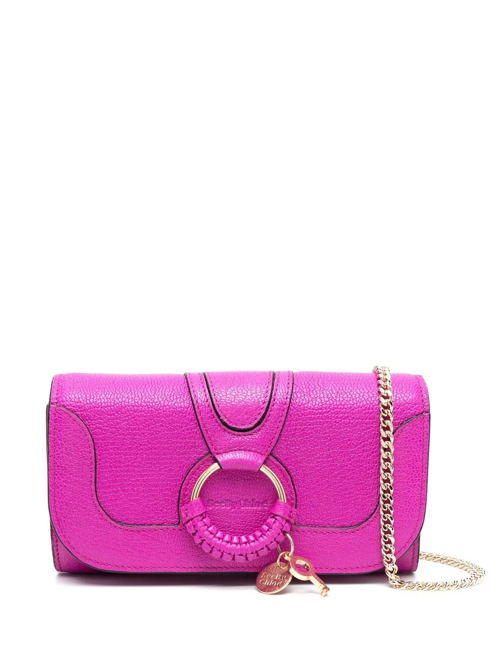 

See by Chloé bolsa crossbody con detalle de aro - Morado