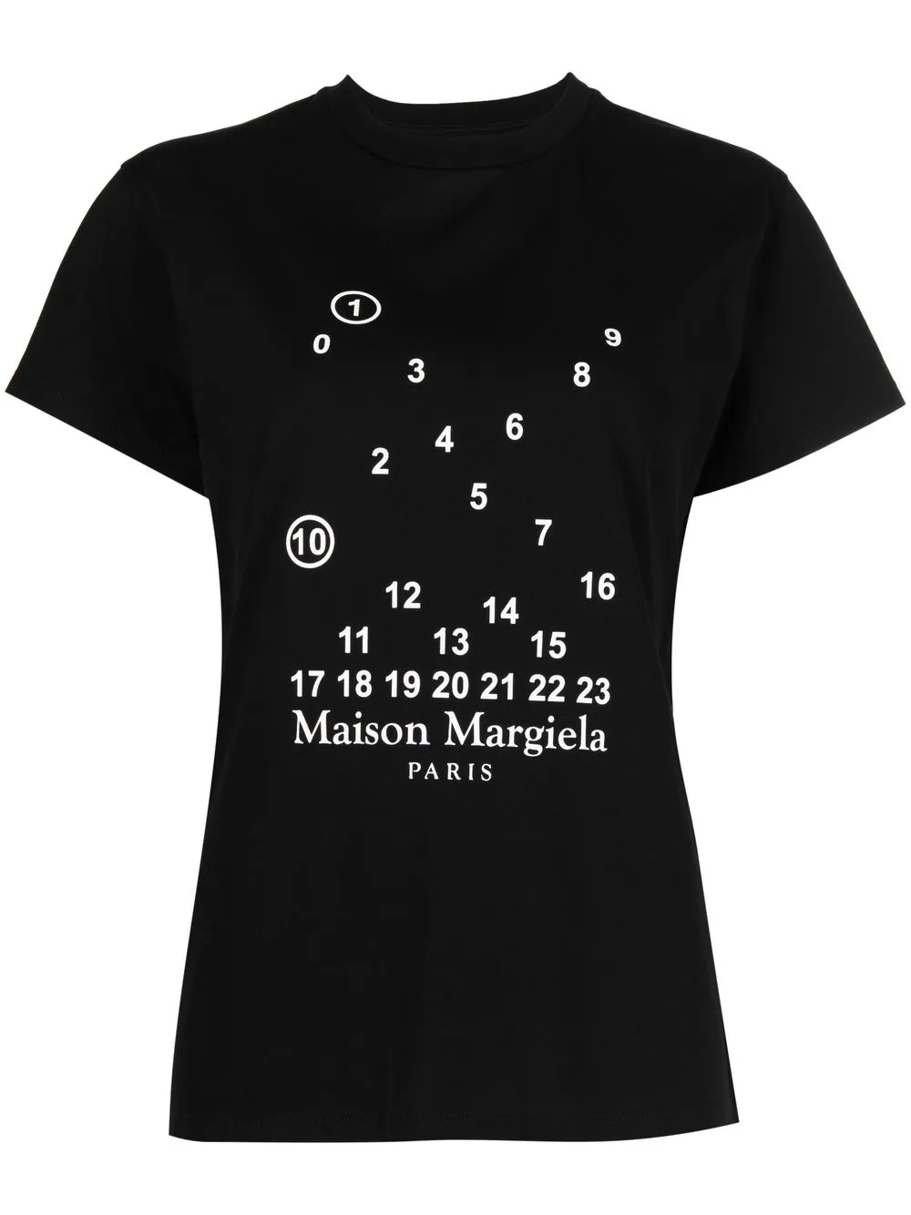 MAISON MARGIELA NUMBERS PRINT-MOTIF T-SHIRT