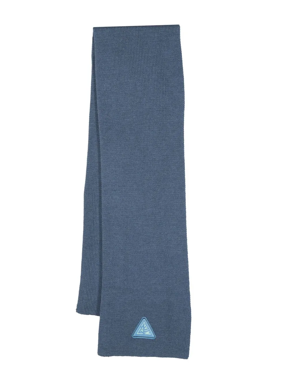 

Lanvin logo-patch virgin wool scarf - Blue