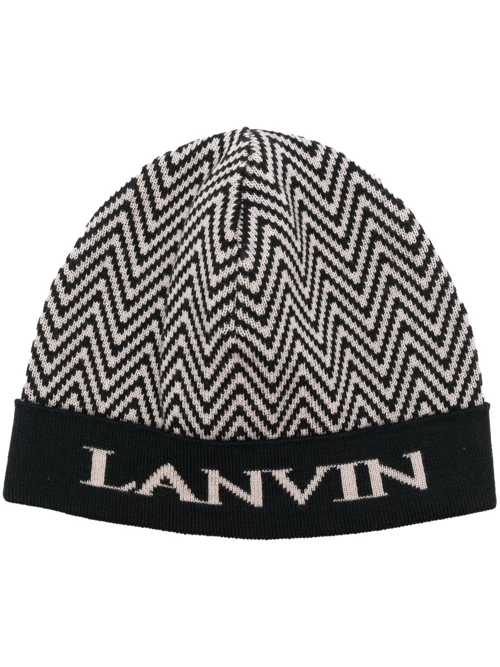 

Lanvin gorro con motivo chevron - Negro