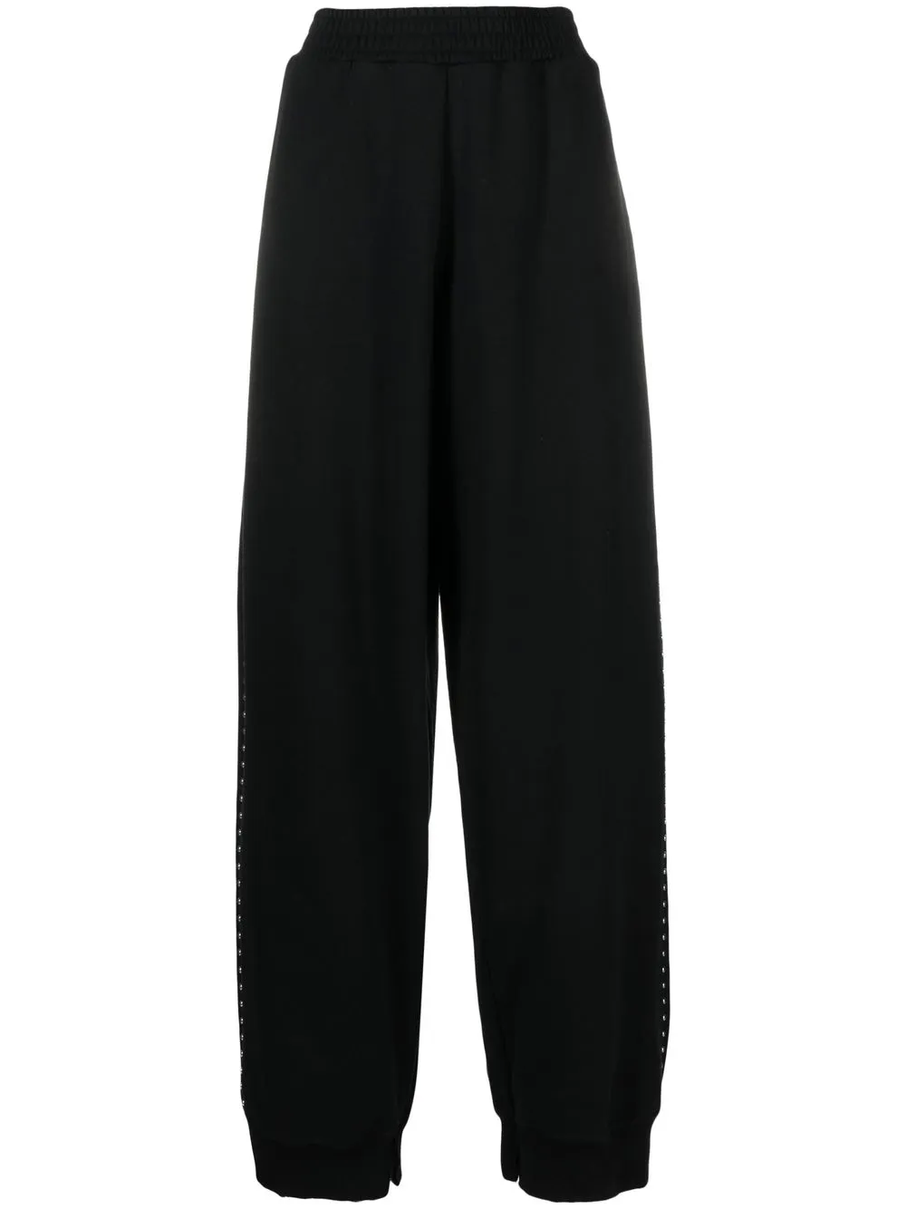 

MM6 Maison Margiela pantalones anchos con apliques - Negro