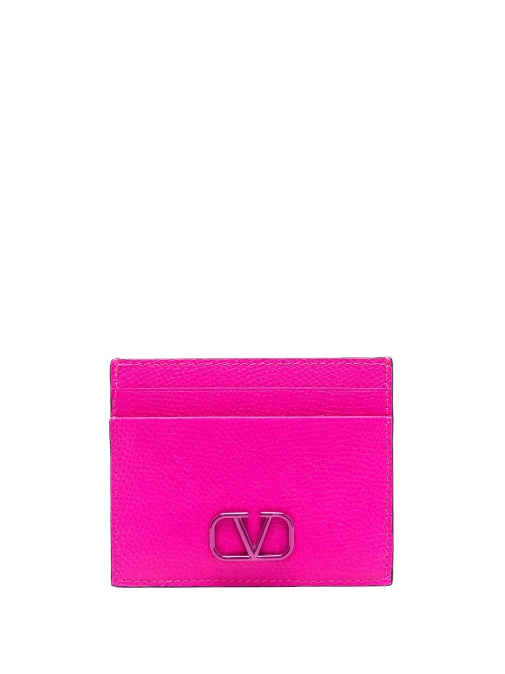 

Valentino Garavani VLogo leather cardholder - Pink