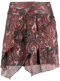 IRO graphic-print layered silk skirt