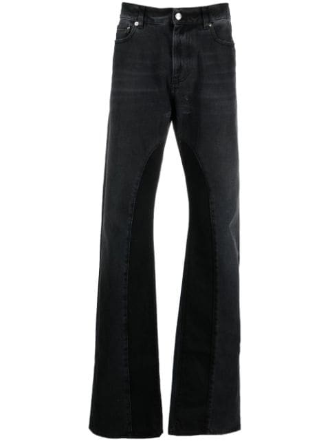 Paura panelled straight-leg jeans