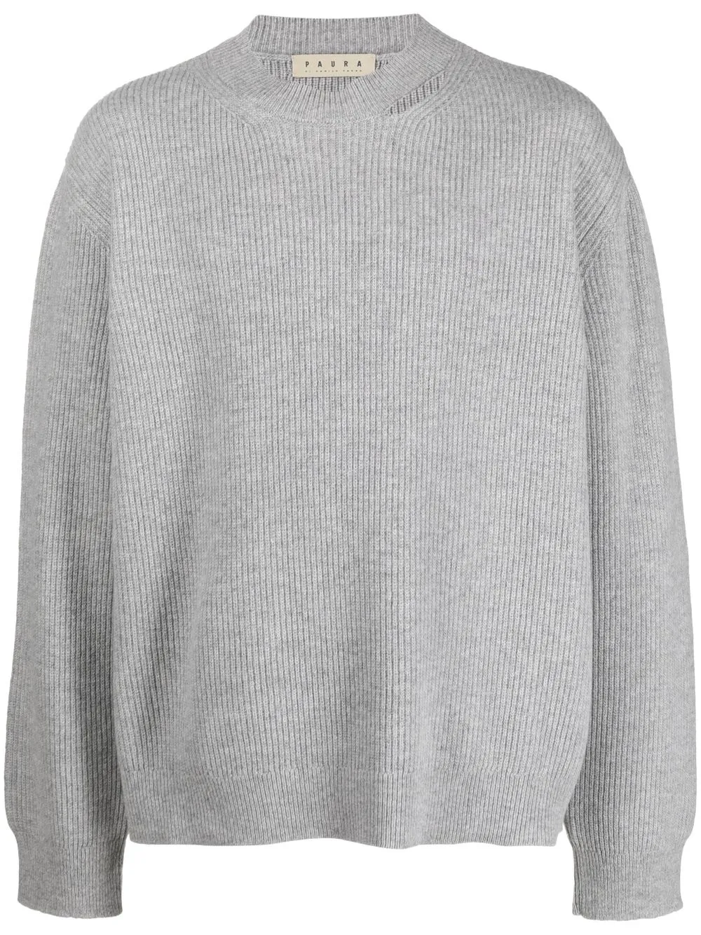 

Paura wool patterned-knit jumper - Grey