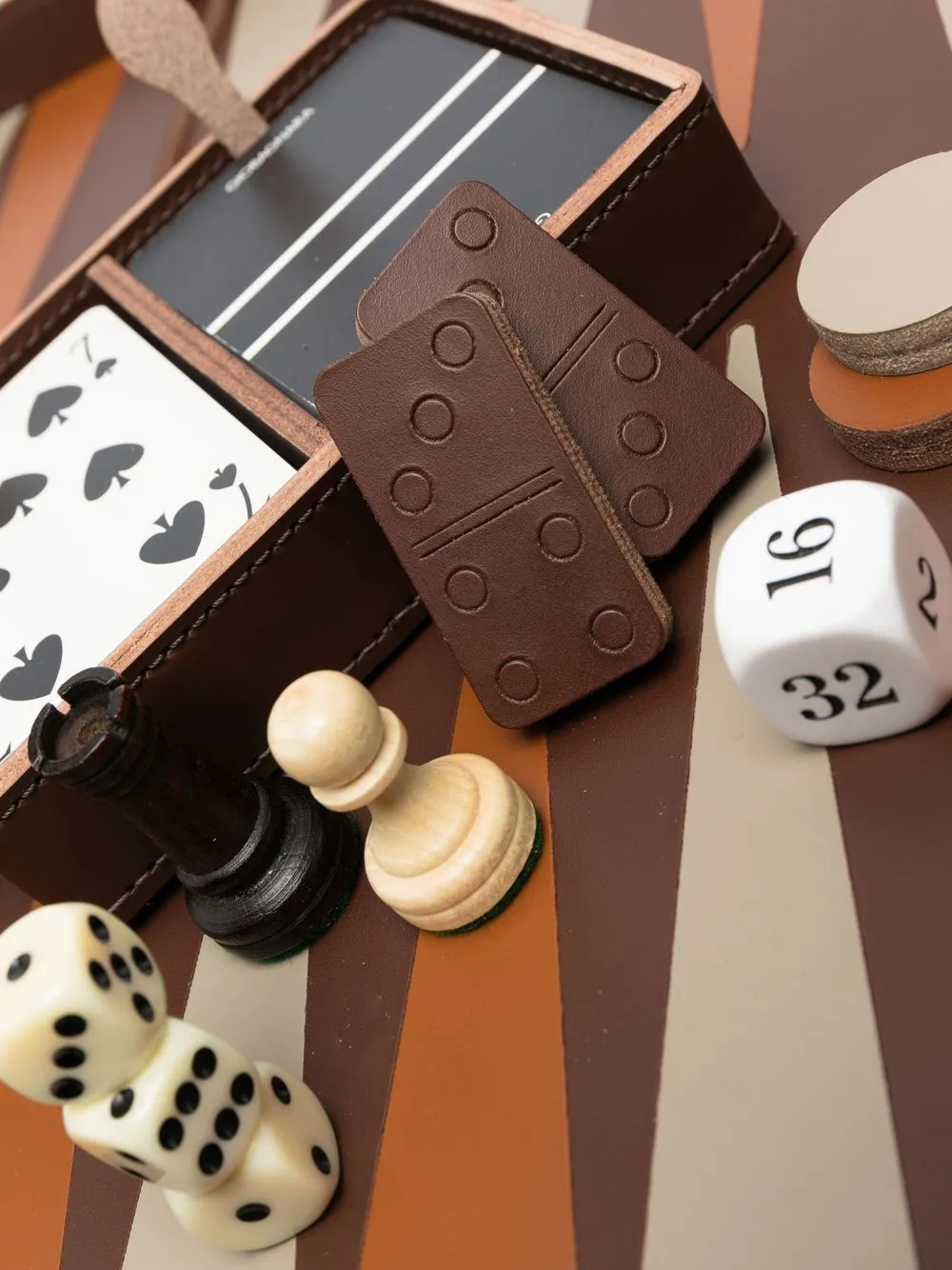 Rabitti 1969 Brown Saddle-leather Sanremo Game Compendium In Brown