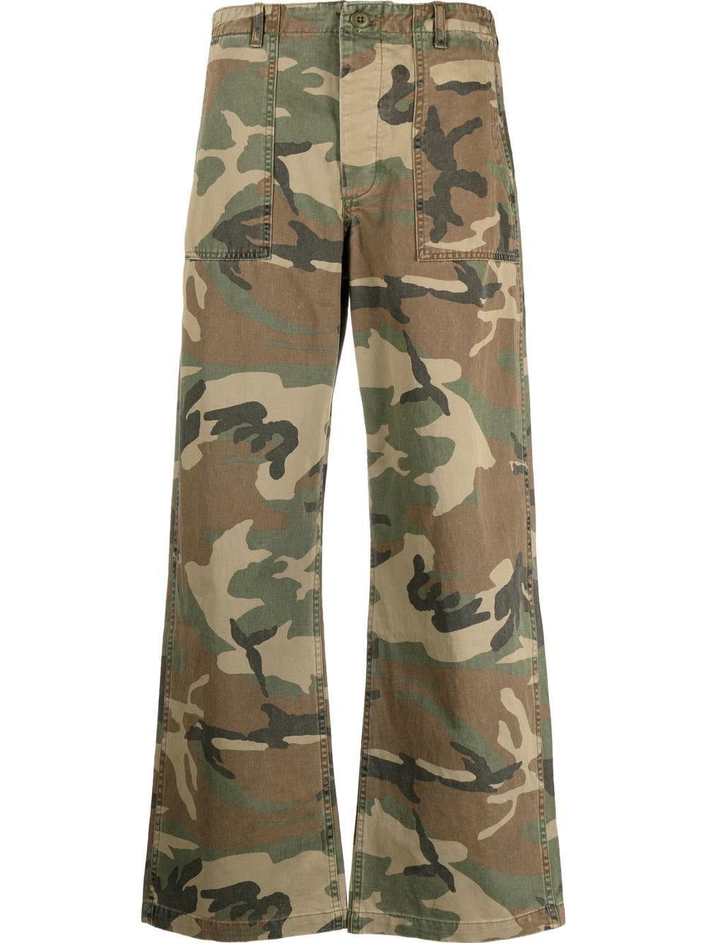 Shop R13 Wide-leg Camouflage-print Trousers In Green