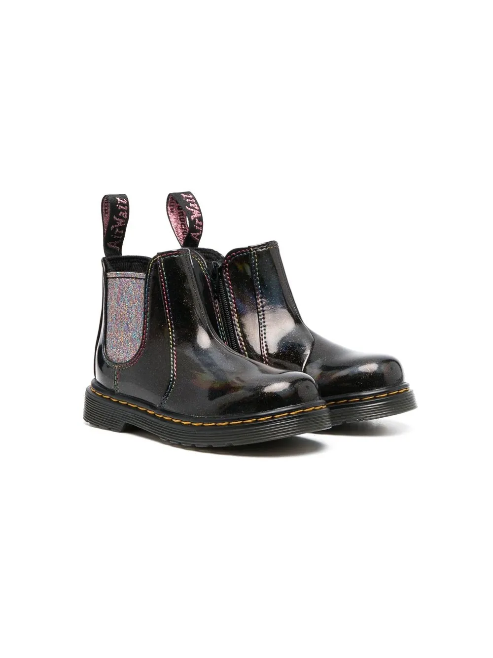 

Dr. Martens botines con acabado brillante - Negro