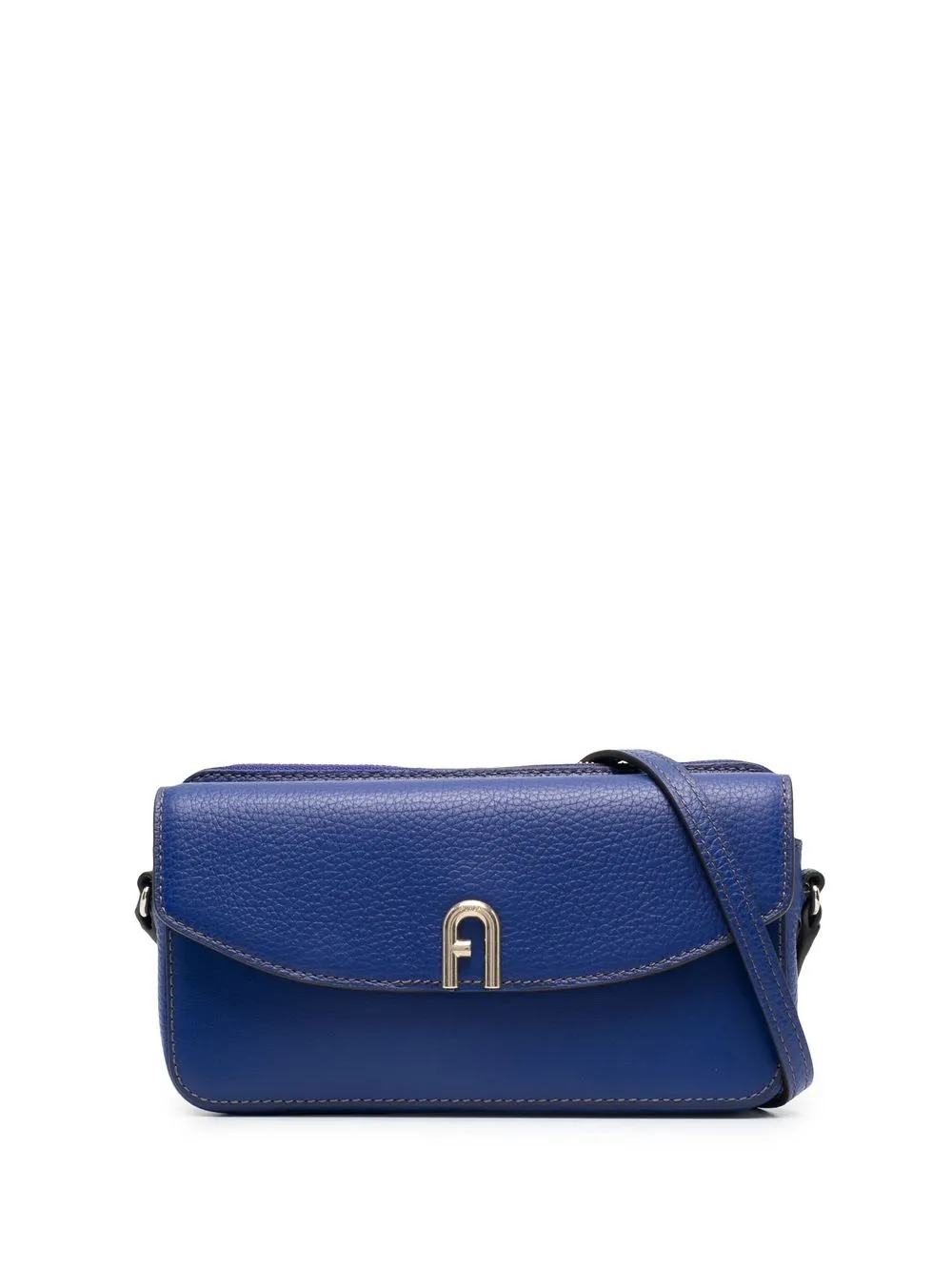

Furla logo-plaque leather crossbody bag - Blue