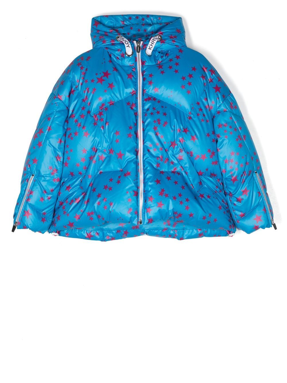 Khrisjoy Kids' Star-print Puffer Jacket In Blue