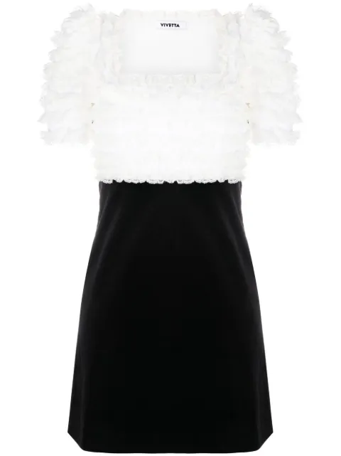 Vivetta vestido corto con detalle de volantes