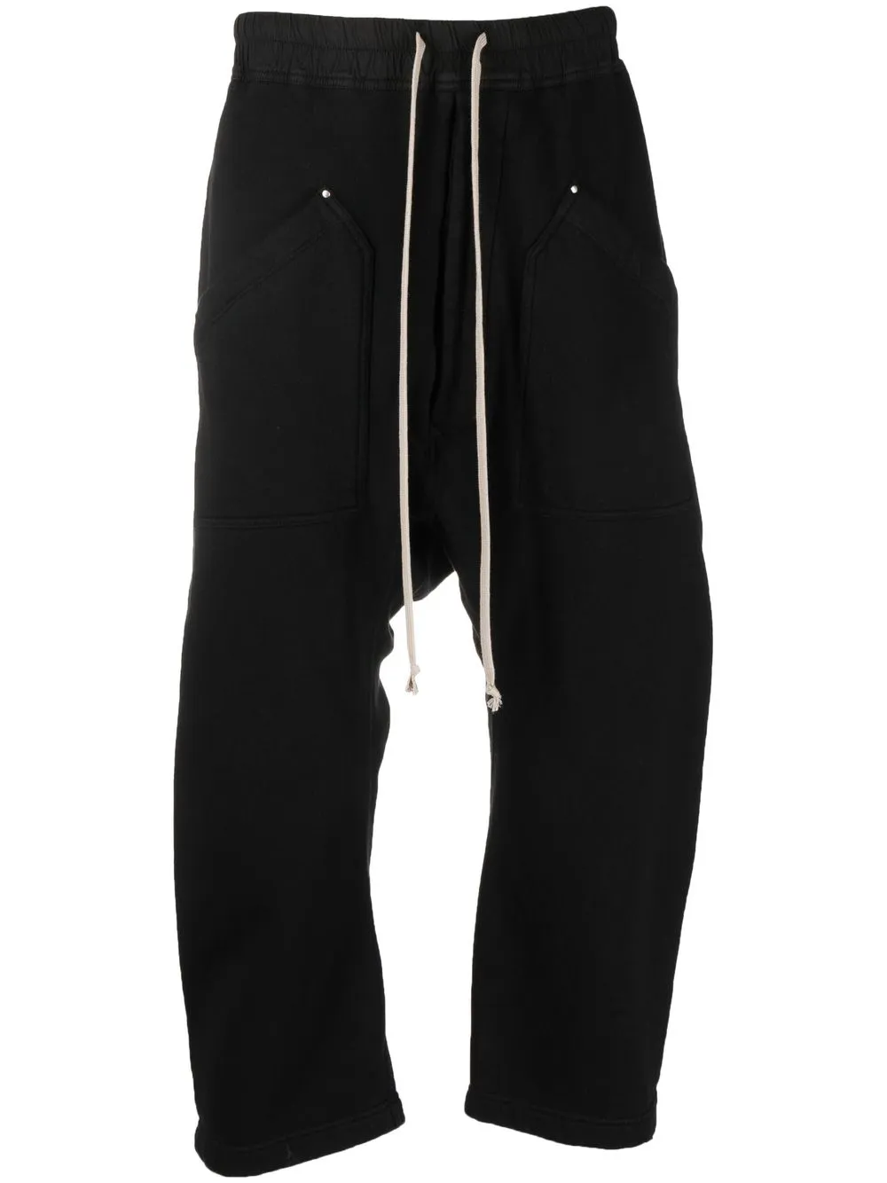 

Rick Owens DRKSHDW drawstring cropped trousers - Black