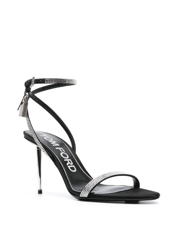 サンダル・ミュール [TOM FORD] sandals TOM FORD 105mm crystal-embellished Sandals | Black | FARFETCH