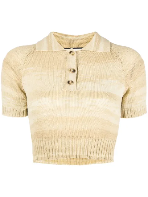 Elleme cropped knitted top