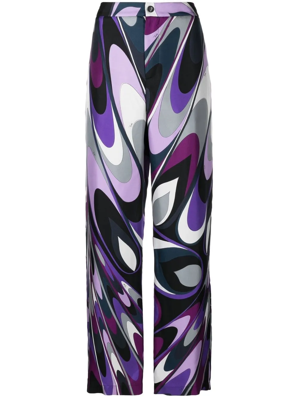 

PUCCI Onde-print silk trousers - Purple