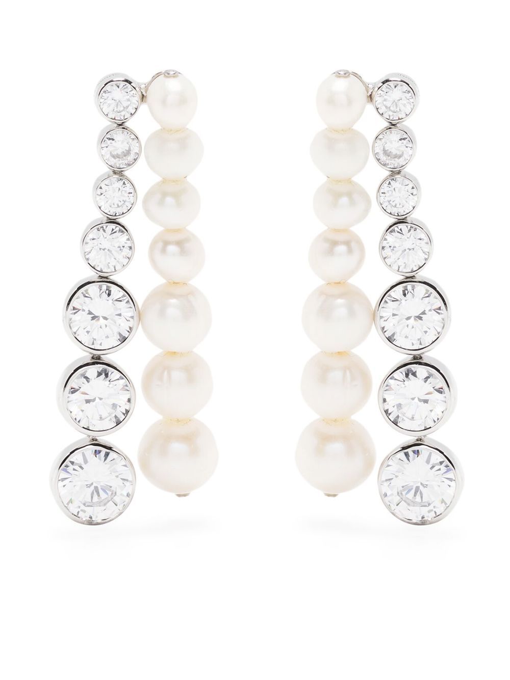 

Completedworks crystal pearl drop earring - Silver