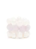 Completedworks beaded crystal-embellished ring - White
