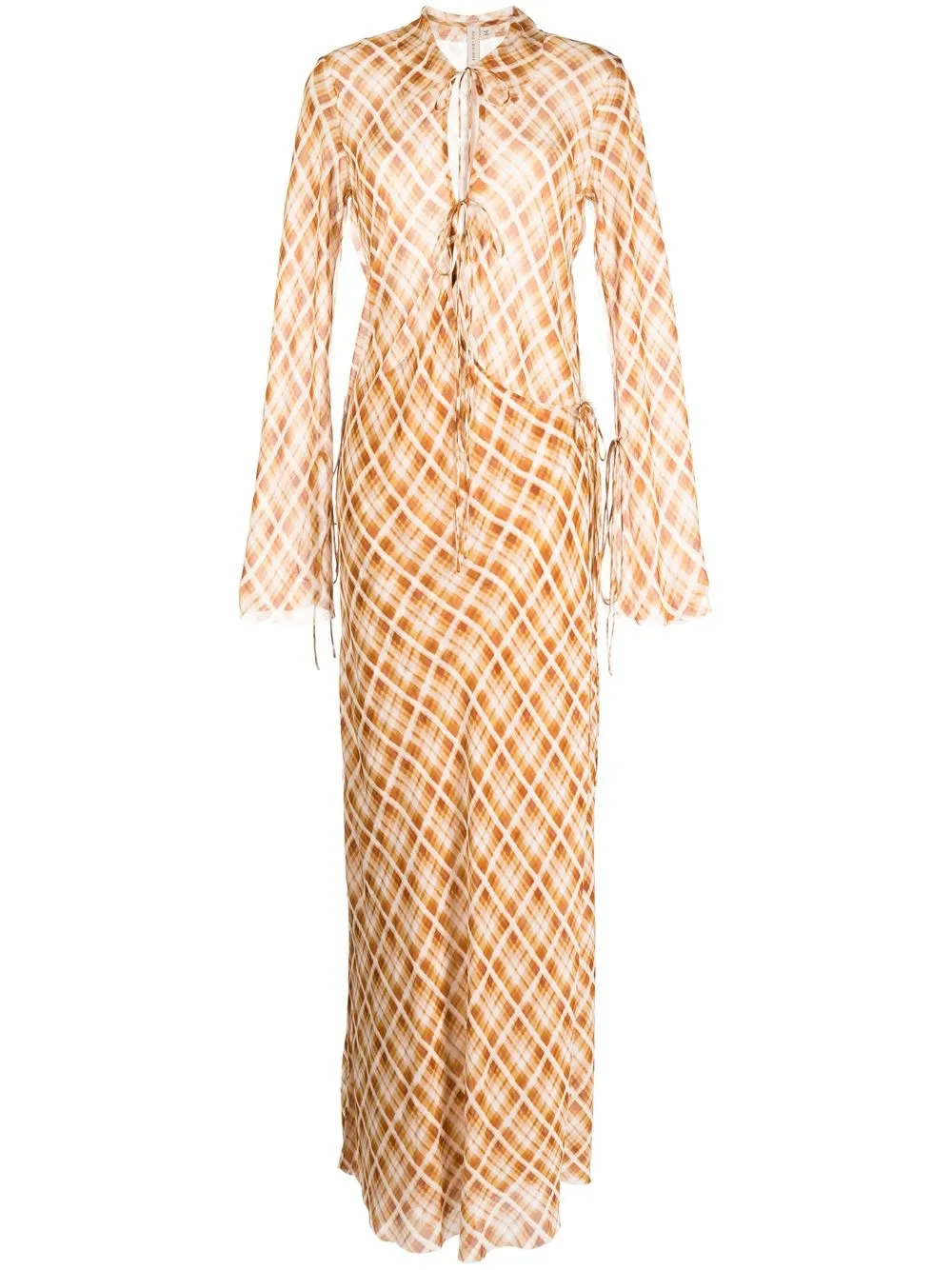 

BEC + BRIDGE Sunflower check-print dress - Orange