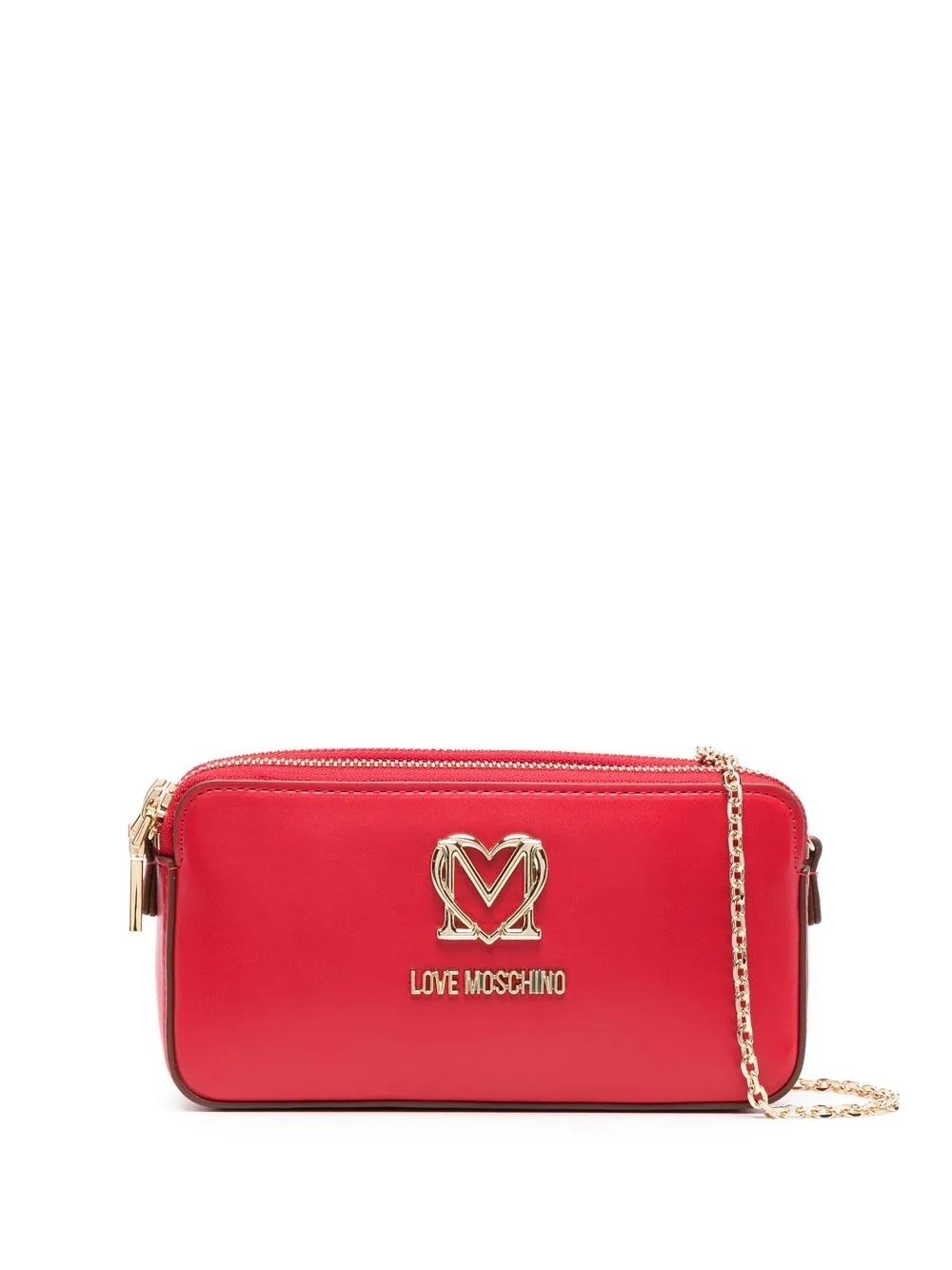 

Love Moschino logo-plaque crossbody bag - Red