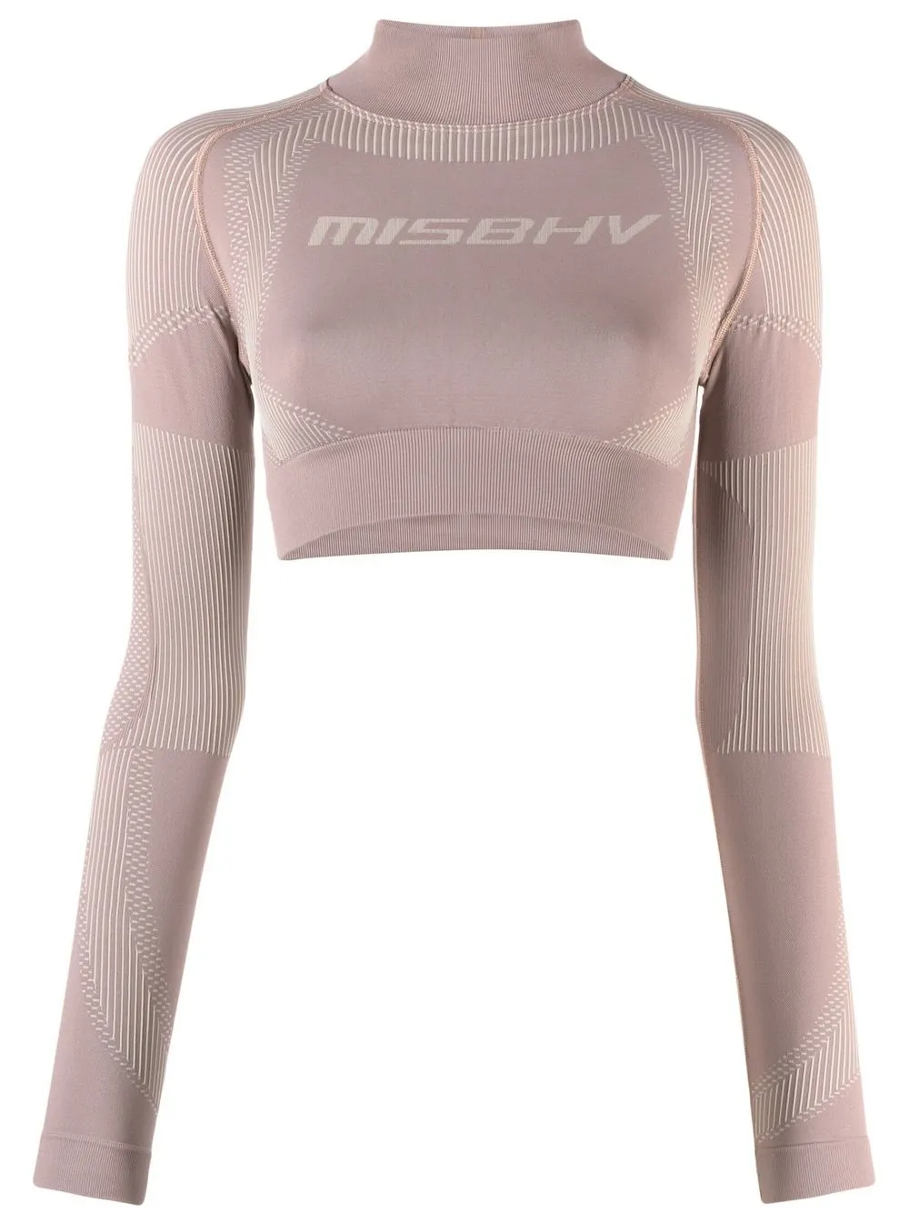 

MISBHV top corto con logo estampado - Rosado