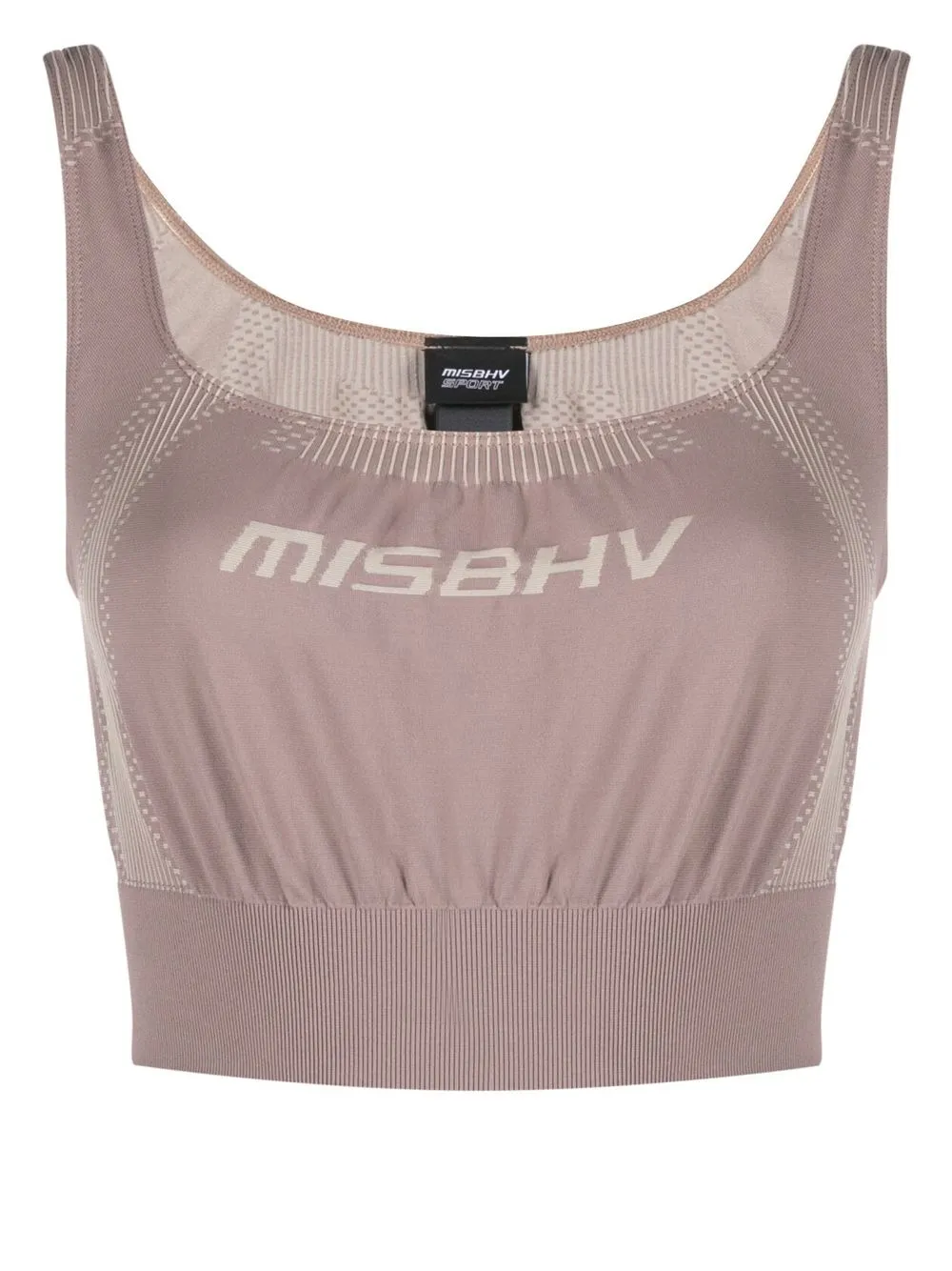 

MISBHV top estilo bralette con logo estampado - Rosado