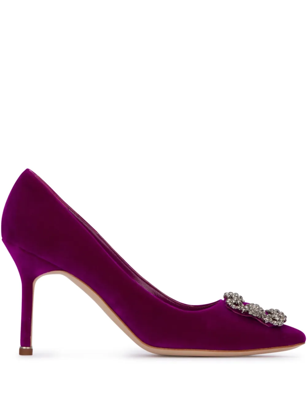 Manolo Blahnik 85mm Hangisi pumps Purple