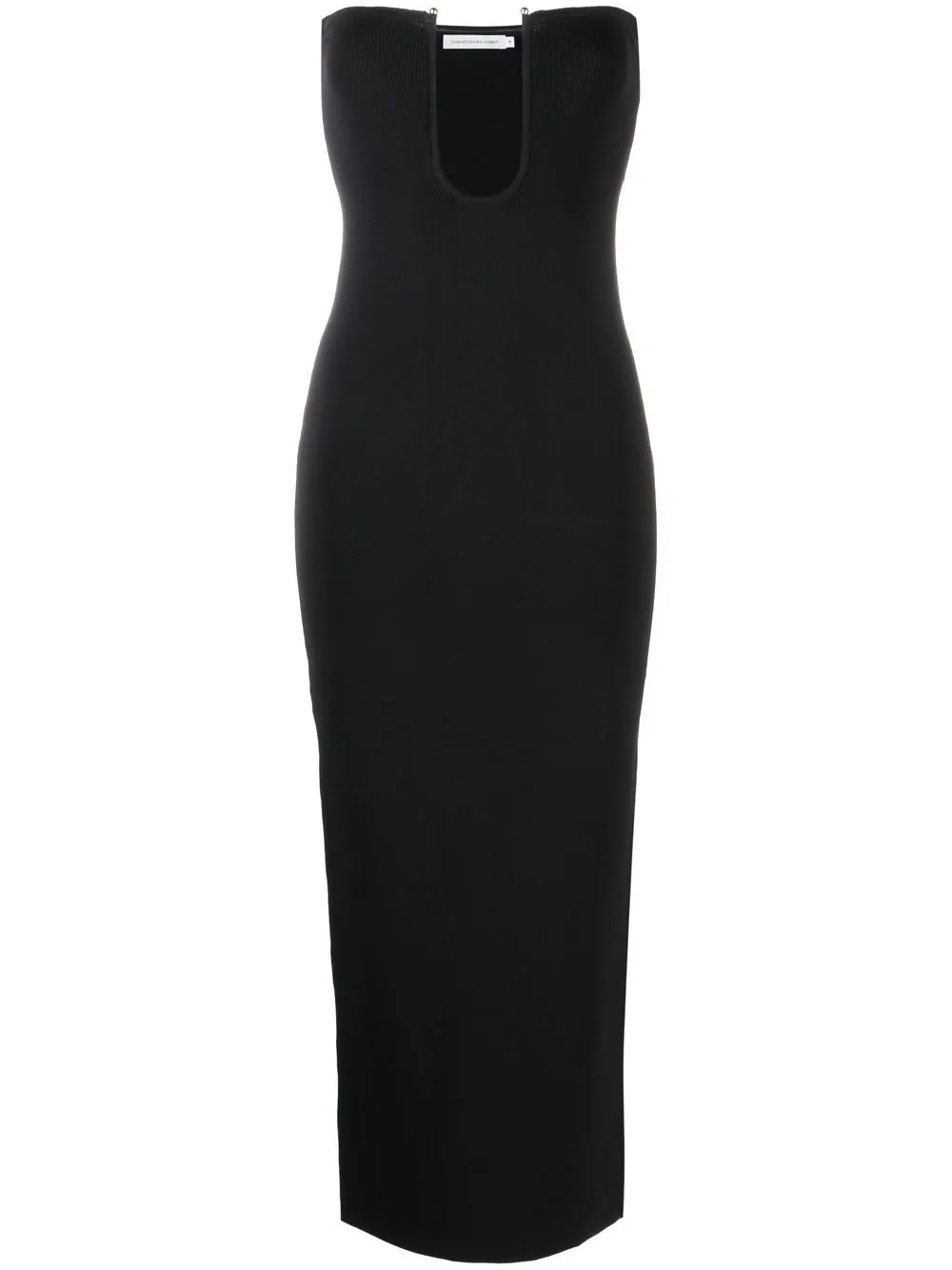 

Christopher Esber plunge strapless tube maxi dress - Negro