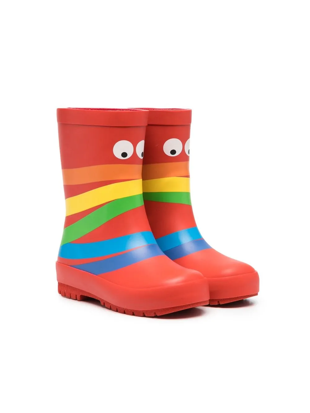 

Stella McCartney Kids stripe-detail rain boots - Red