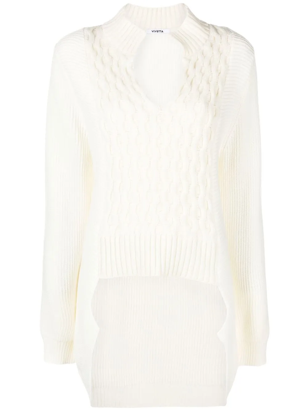 

Vivetta cable-knit keyhole jumper - White