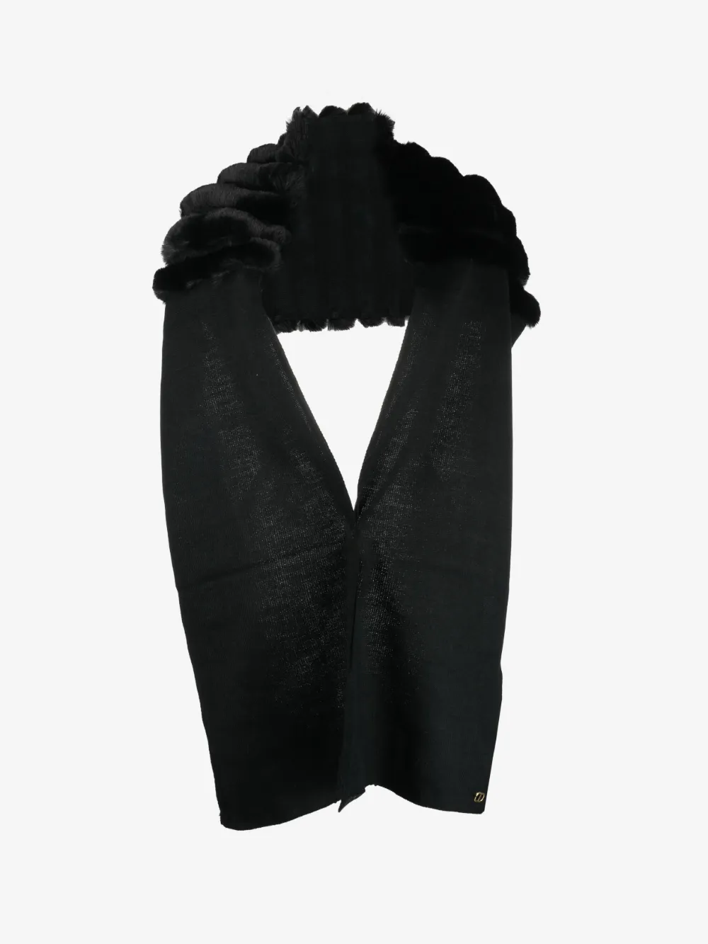 faux-fur trim scarf