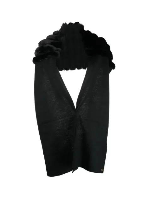 TWINSET faux-fur trim scarf