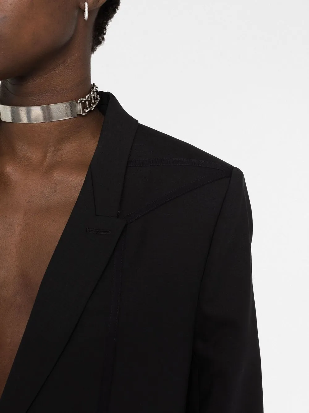 Rick Owens Single-breasted Blazer In 黑色
