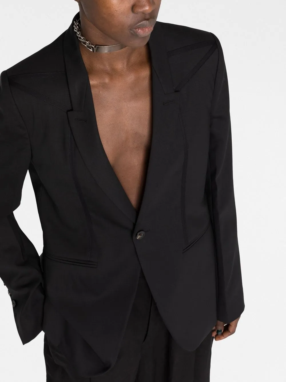 Rick Owens Single-breasted Blazer In 黑色