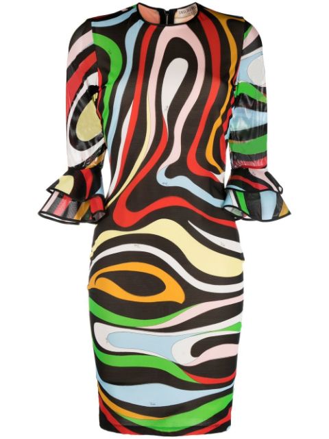 PUCCI Marmo-print fitted dress