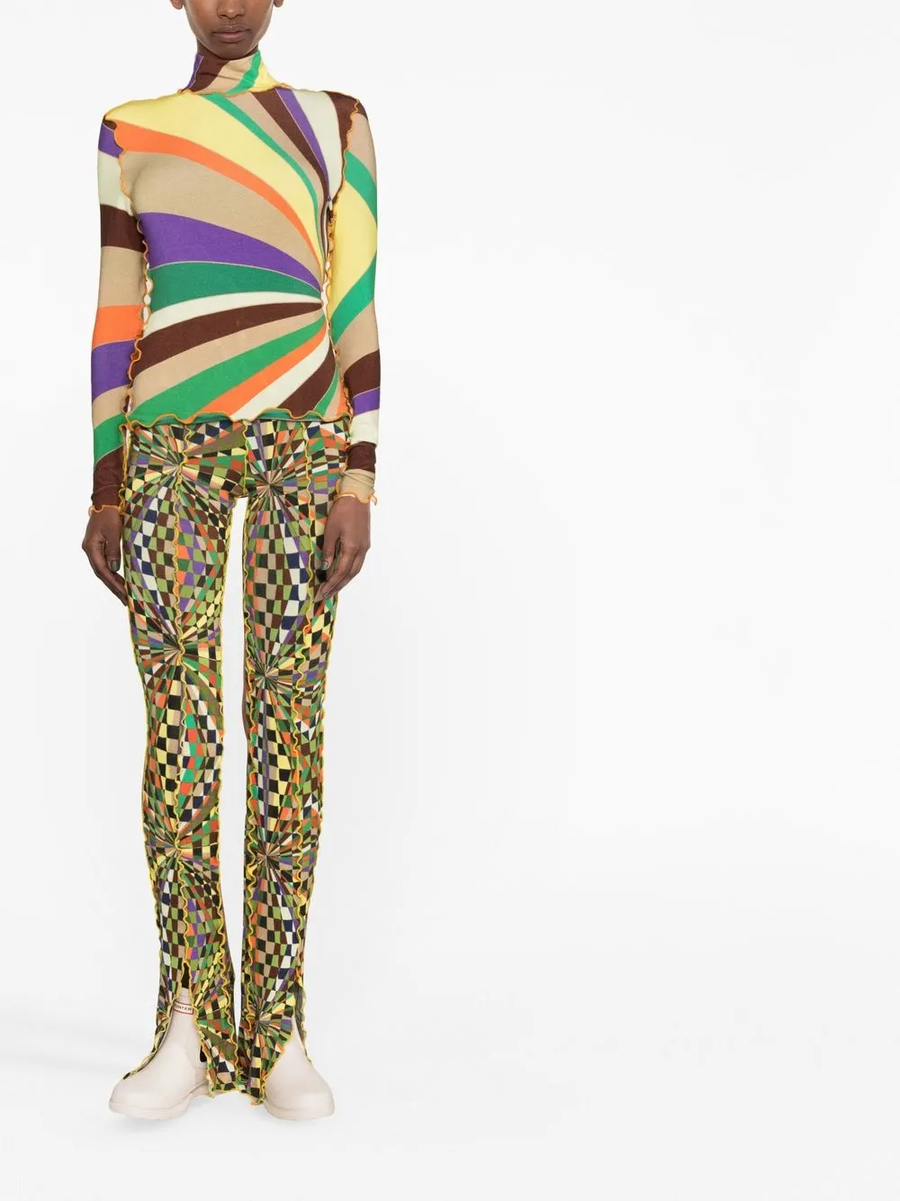 SIEDRES Top met grafische print - Groen