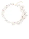 Completedworks amethyst beaded necklace - White