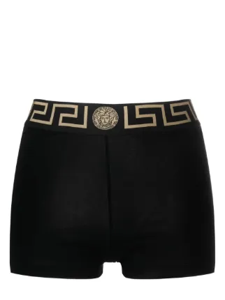 Versace Boxershorts Met Greca Afwerking Zwart FARFETCH NL