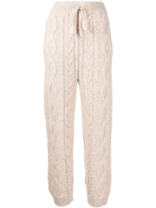 Pantalon droit en maille torsadée - Low Classic - Modalova