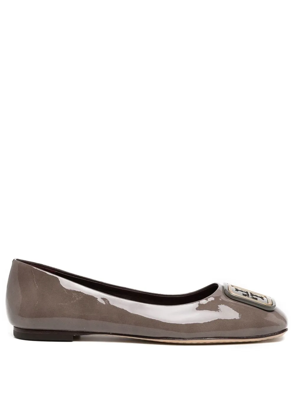 

Tory Burch Georgia patent-leather ballerina-shoes - Brown