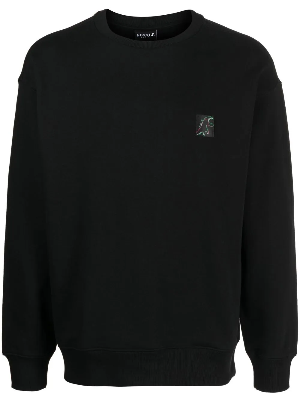 

SPORT b. by agnès b. sudadera con logo y efecto en 3D - Negro