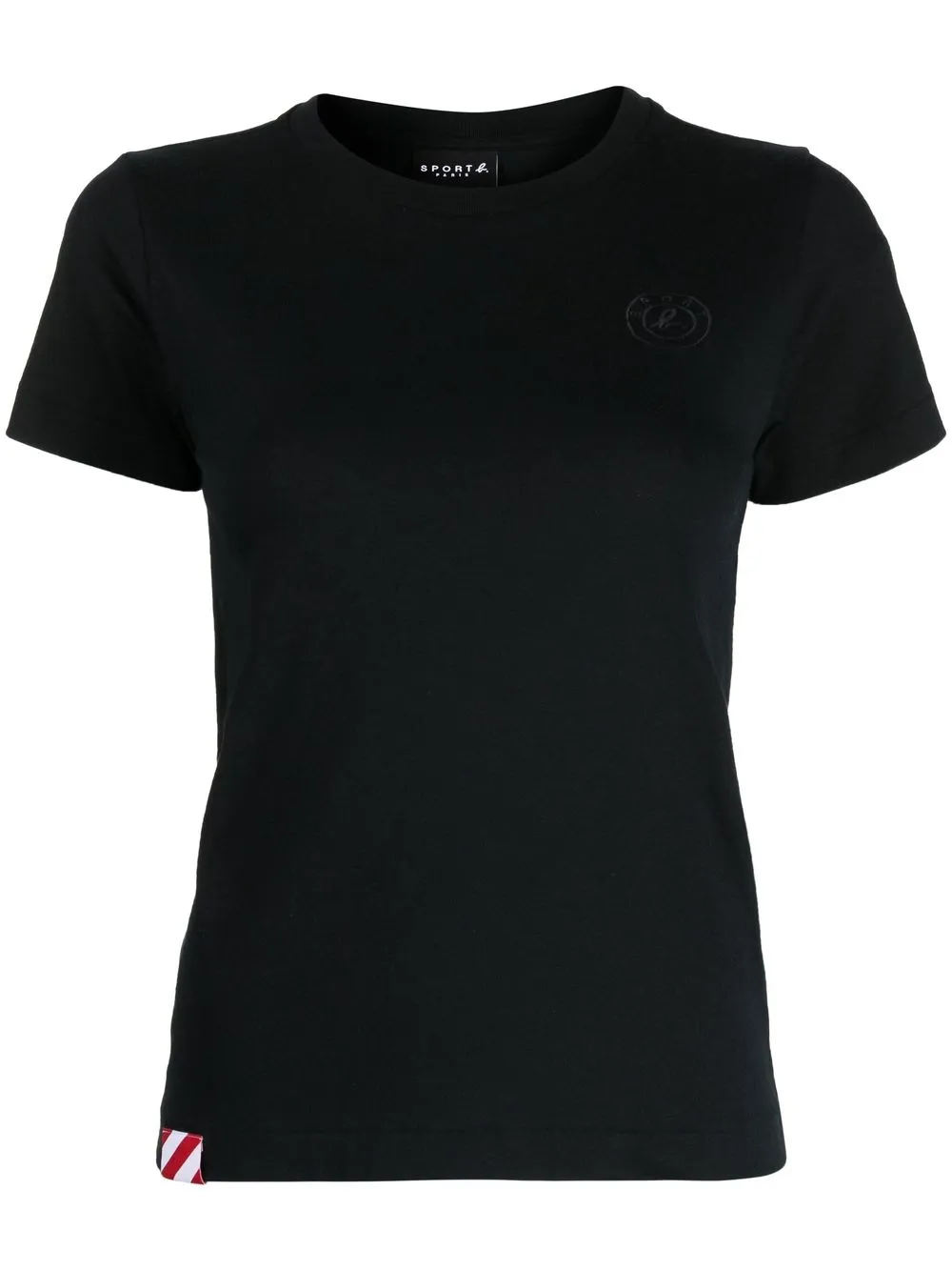 

SPORT b. by agnès b. playera manga corta con logo bordado - Negro