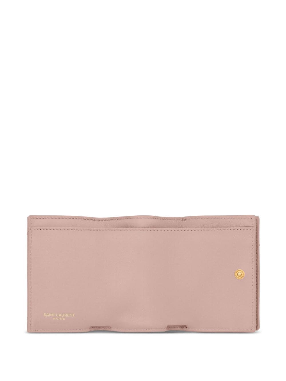 Shop Saint Laurent Cassandre Matelassé Leather Wallet In Rosa