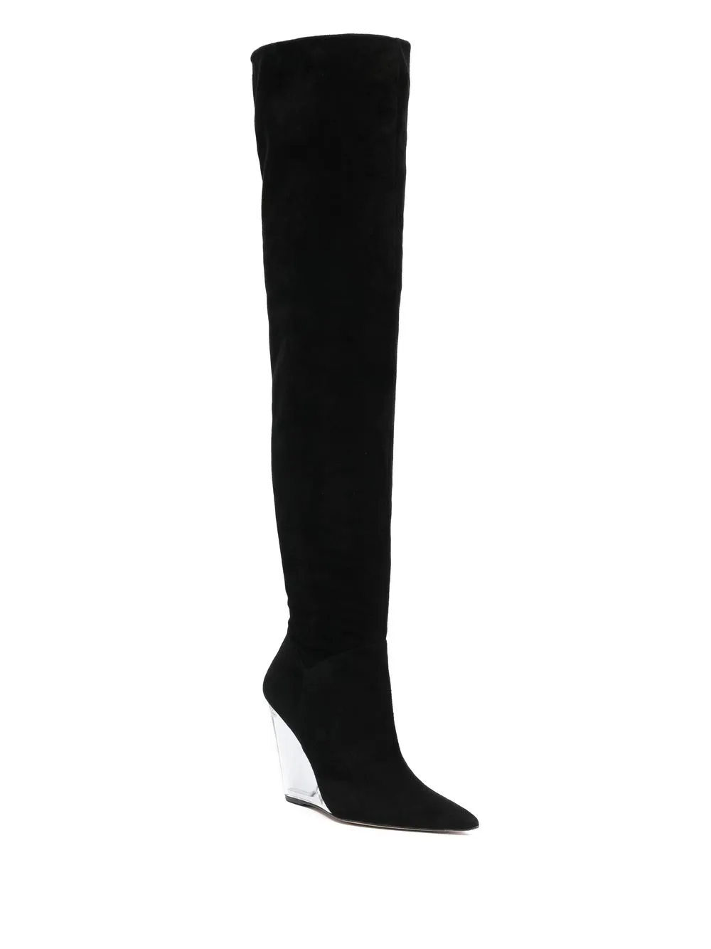 Stuart Weitzman Lucite 100mm overtheknee Wedge Boots Farfetch