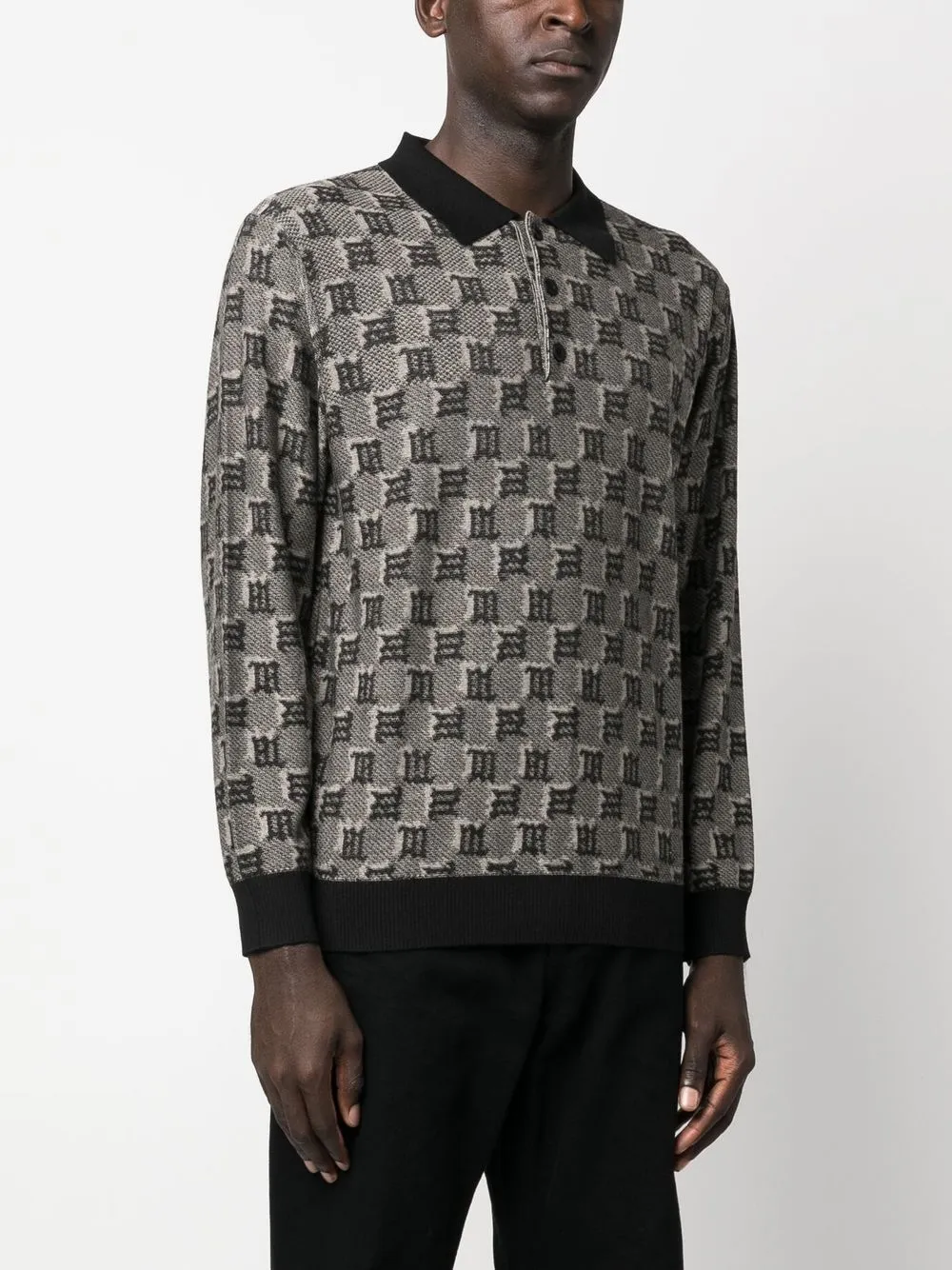 MISBHV logo-jacquard Polo Jumper - Farfetch