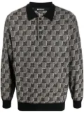 MISBHV logo-jacquard polo jumper - Black