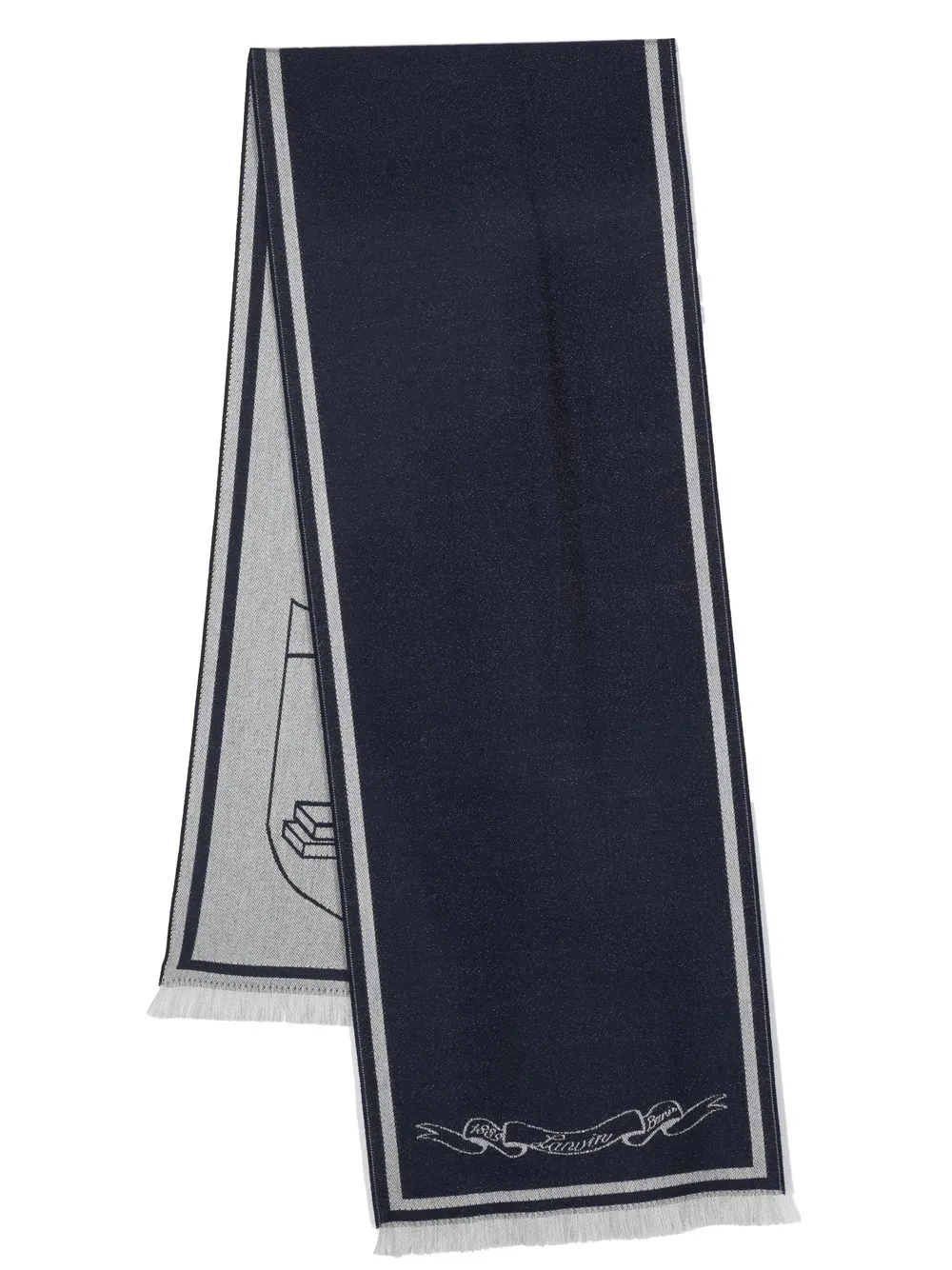 

Lanvin two-tone fringed scarf - Blue